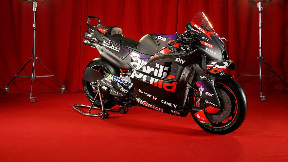 Aprilia zeigte am Sonntag das neue Design der RS-GP für die Saison 2024, Foto: Aprilia Media