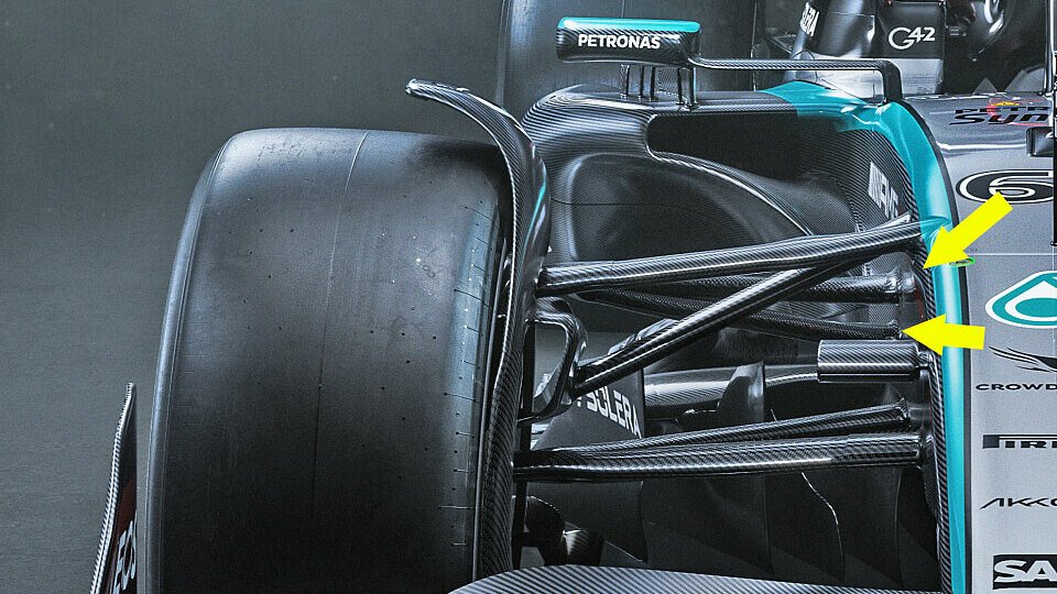 Technik-Geheimnis bei der Präsentation des Mercedes-Formel-1-Autos F1 W15 für die Saison 2024.