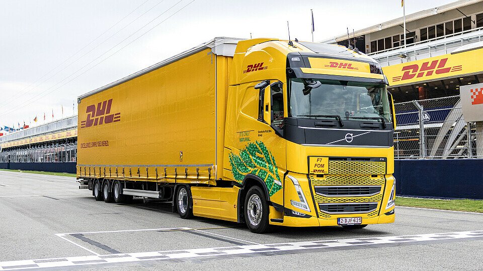DHL-Lastwagen mit Biokraftstoff