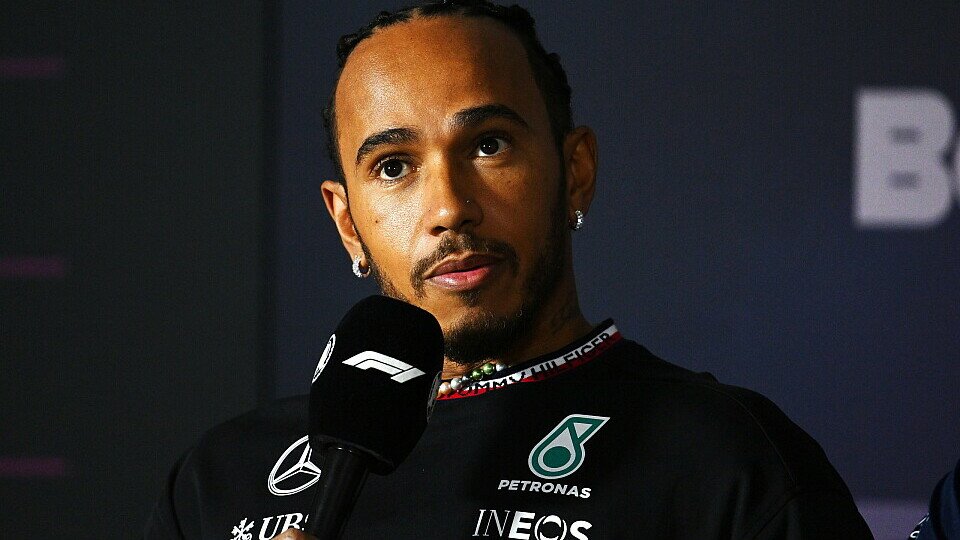 Mercedes-Pilot Lewis Hamilton in der Pressekonferenz