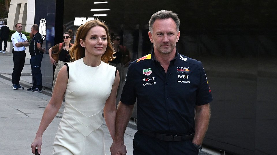 Red Bull-Teamchef Christian Horner mit seiner Frau Geri im Paddock