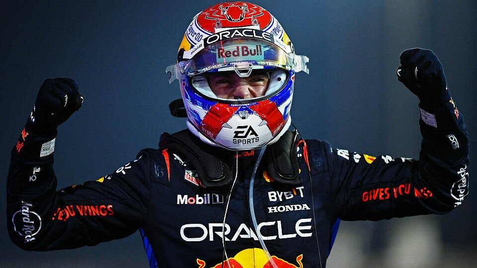 Sieger Max Verstappen (Red Bull) im Parc Ferme