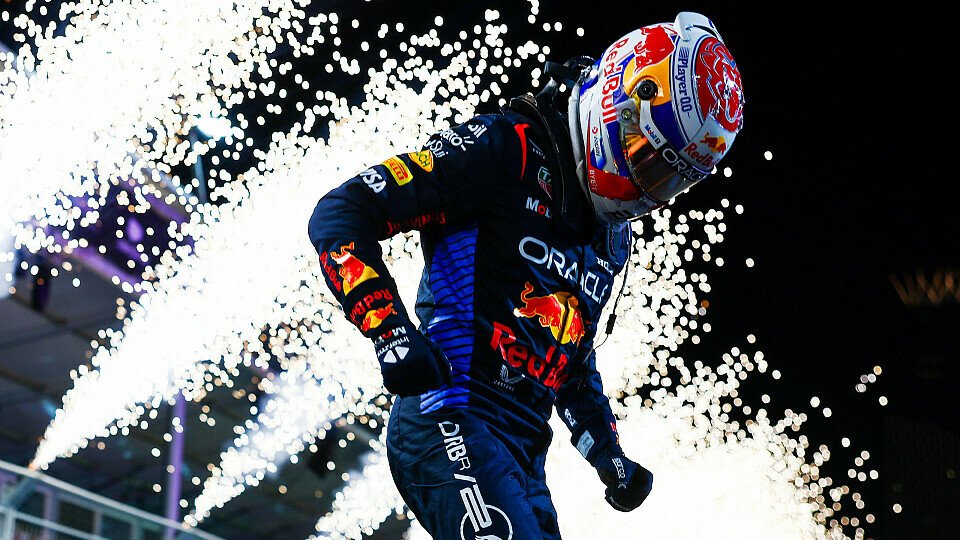 Red Bull-Pilot Max Verstappen feiert seinen 2. Saisonsieg im Parc Ferme