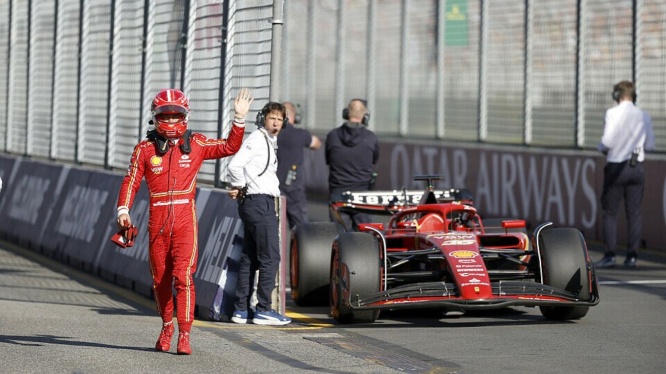 Ferrari-Fahrer Charles Leclerc im Parc Ferme