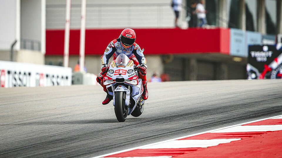Marc Marquez holte das erste Podium mit Ducati im Portimao-Sprint, Foto: LAT Images