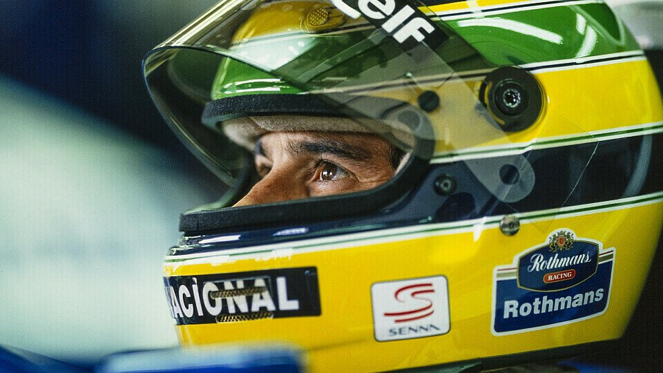 Ayrton Senna im Cockpit seines Williams am Tag seines tödlichen Unfalls ins Imola.