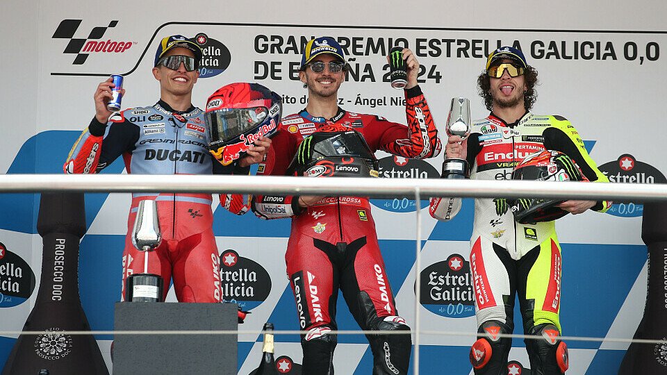 Das MotoGP-Podium in Jerez, Foto: LAT Images