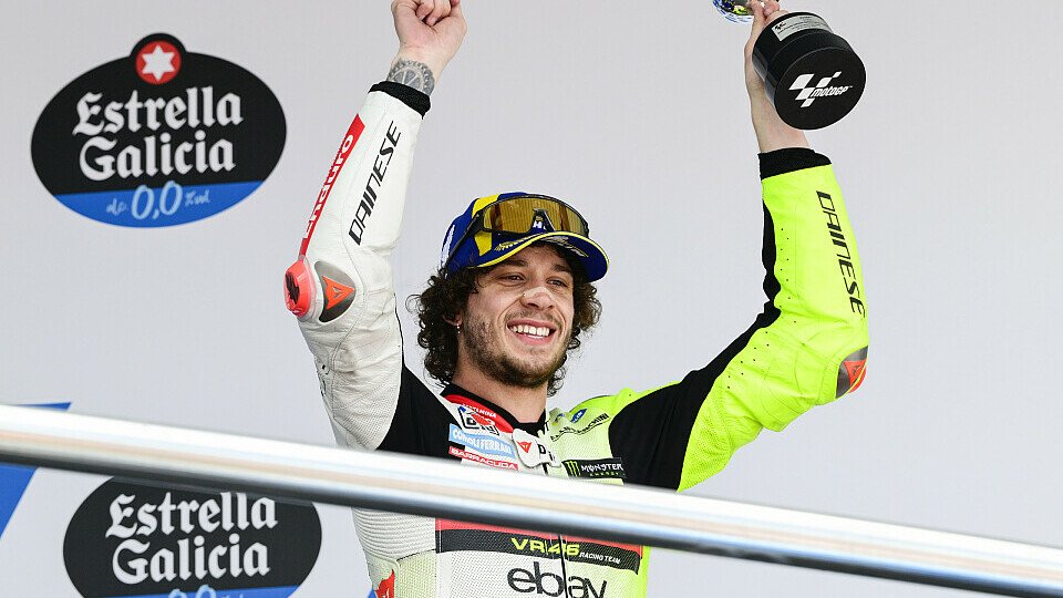 In Jerez gelang Marco Bezzecchi sein erstes Podium der MotoGP-Saison 2024, Foto: LAT Images