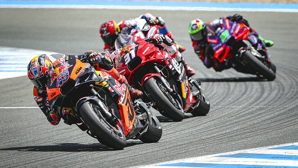 Jack Miller vor Pedro Acosta, Raul Fernandez und Franco Morbidelli im Spanien GP der MotoGP