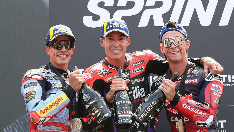 Die Top Drei des MotoGP-Sprints in Barcelona, Foto: LAT Images