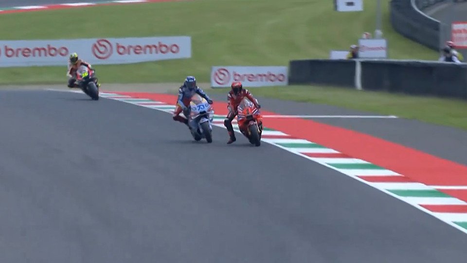 Francesco Bagnaia behinderte Alex Marquez im Mugello-Training, Foto: MotoGP Twitter - Screenshot