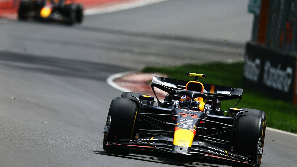Red Bull-Pilot Sergio Perez vor Teamkollege Max Verstappen 