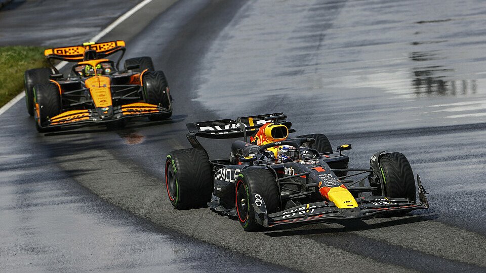 Max Verstappen (Red Bull) führt vor Lando Norris (McLaren) 