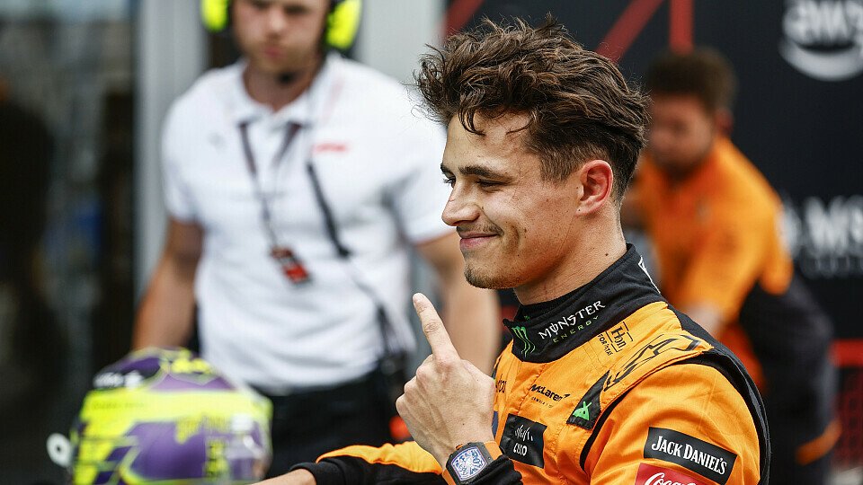 Polesetter Lando Norris (McLaren) im Parc Ferme