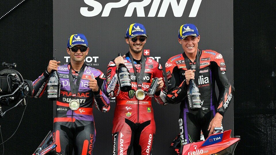 Das Sprint-Podium in Österreich, Foto: LAT Images