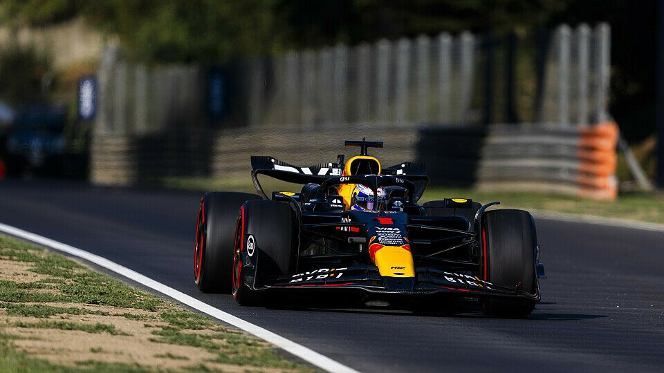 Max Verstappen im Red Bull RB20 im Königlichen Park von Monza