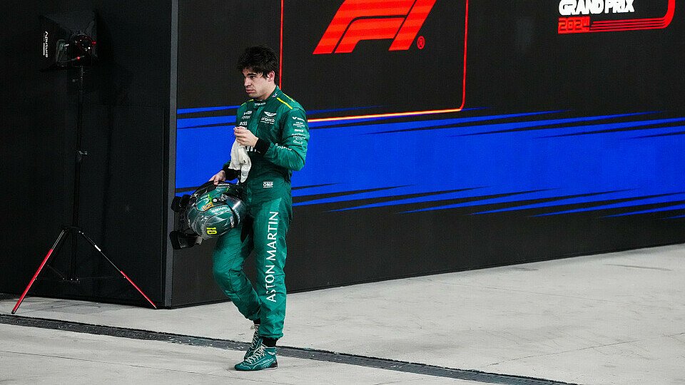 Aston Martin-Fahrer Lance Stroll im Parc Ferme