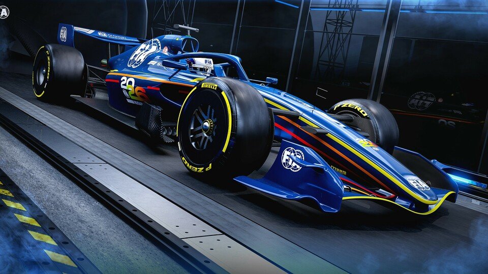 Ein Computer-generiertes von einem Formel-1-Auto nach dem Technischen Reglement, das aber Saison 2026 gilt.