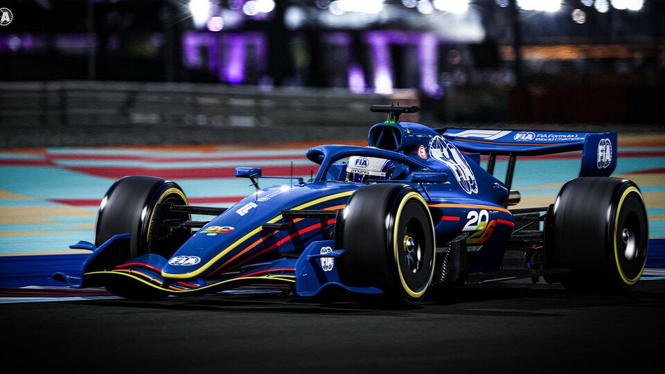 Ein Computer-generiertes von einem Formel-1-Auto nach dem Technischen Reglement, das aber Saison 2026 gilt.