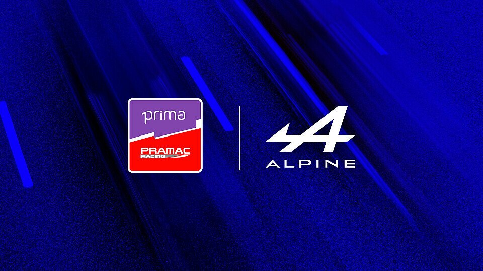Die Logos von Pramac Racing und Alpine