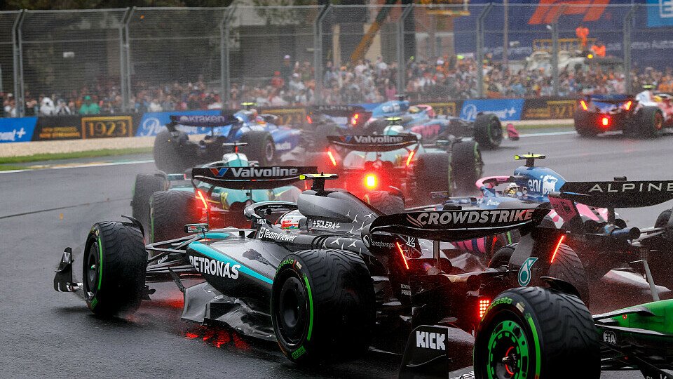 Kimi Antonelli im Mercedes beim Start
