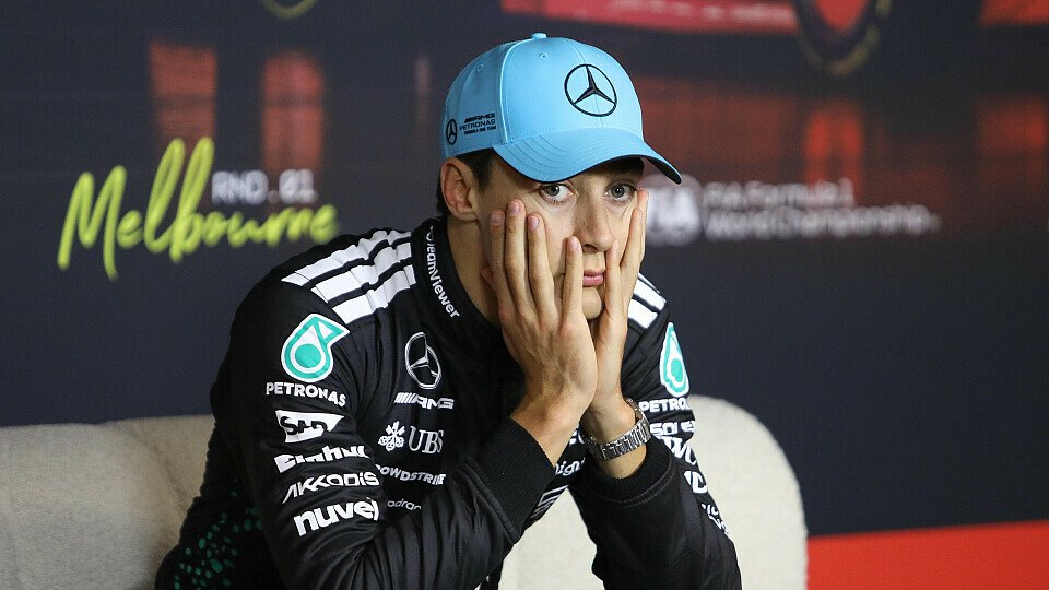 Pressekonferenz mit Mercedes-Fahrer George Russell