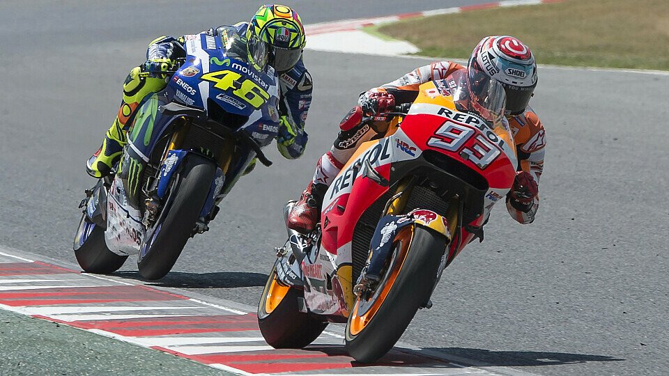 Marc Marquez führt in Barcelona 2016 vor Valentino Rossi