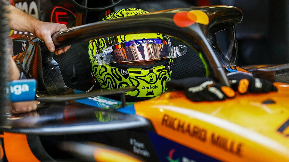 McLaren-Fahrer Lando Norris in der Box