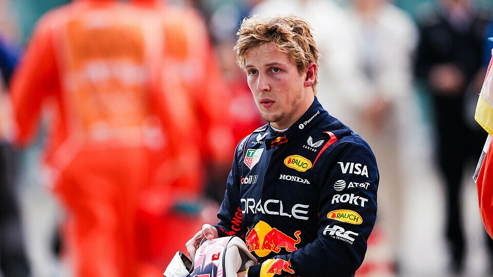 Red Bull-Fahrer Liam Lawson nach dem Rennen im Parc Ferme