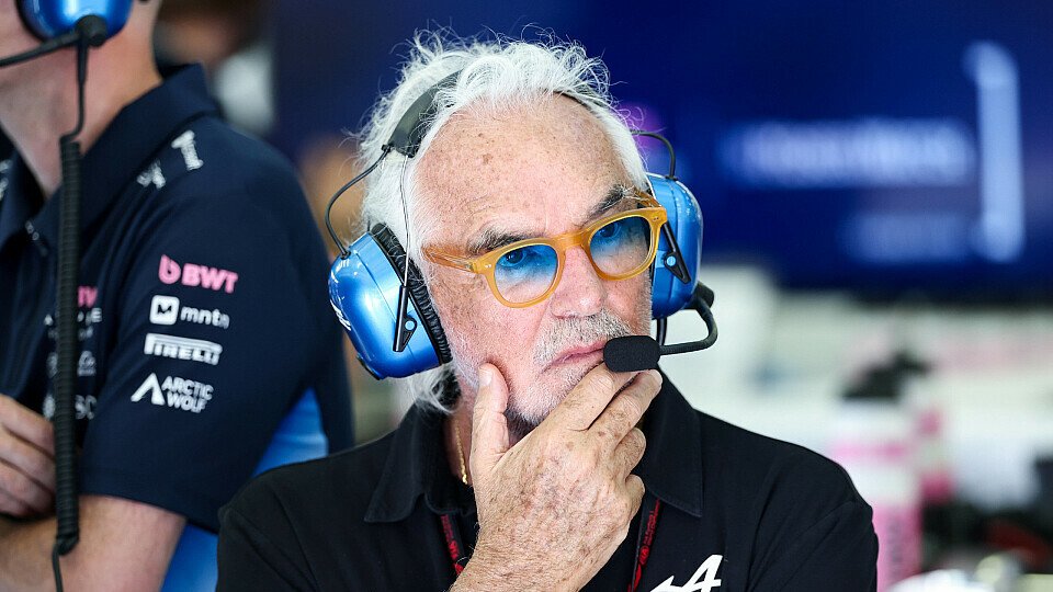 Flavio Briatore in der Alpine-Box Flavio Briatore in der Alpine-Box