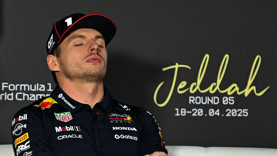 Red Bull-Fahrer Max Verstappen in der Pressekonferenz