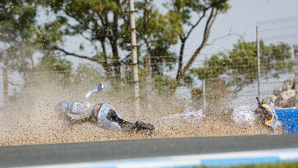 Sturz von Alex Marquez (BK8 Gresini Racing MotoGP)