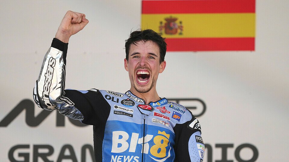 Sieger Alex Marquez (BK8 Gresini Racing MotoGP) auf dem Podium