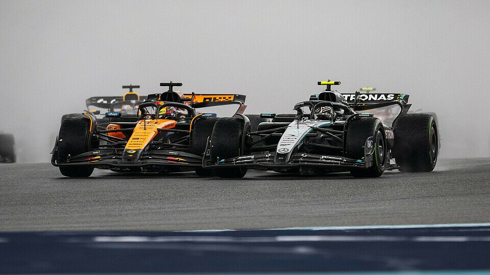 Oscar Piastri und Kimi Antonelli nebeneinander am Start des Sprints in Miami