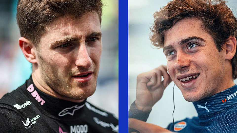 Bildcollage mit Jack Doohan (Alpine) und Franco Colapinto (Williams); Portrait