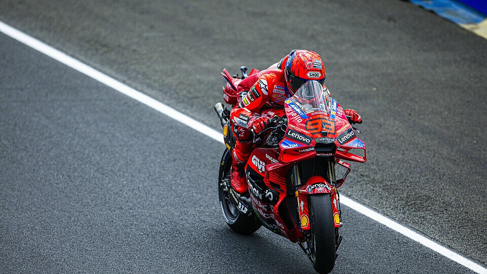 Marc Marquez hatte auf nasser Strecke die Nase vorne, Foto: Ducati Media