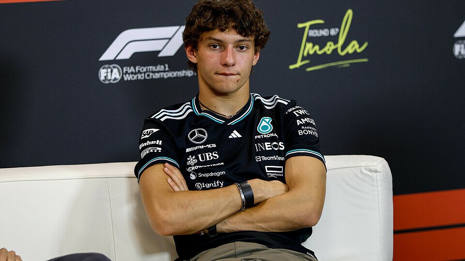 Kimi Antonelli während der Pressekonferenz zu seinem Heimrennen in Imola