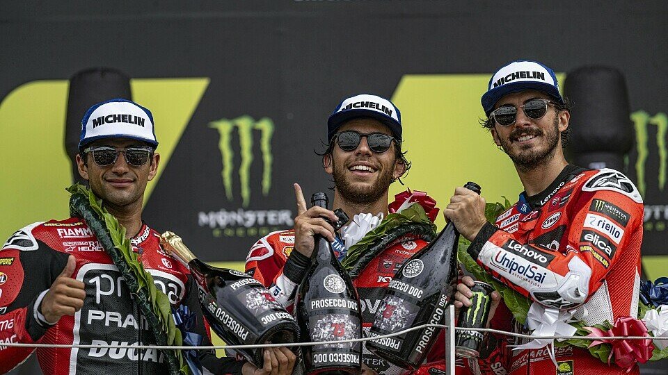 Das MotoGP-Podium in Silverstone 2024