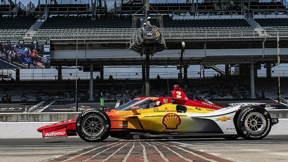 Josef Newgarden (Team Penske) beim Qualifying zum Indianapolis 500 2025