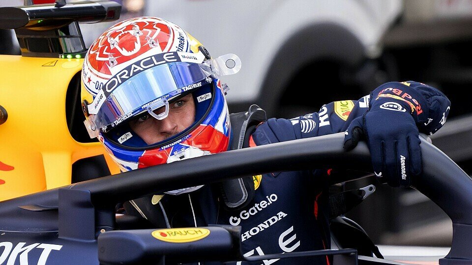 Red Bull-Fahrer Max Verstappen im Parc Ferme