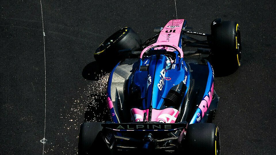 Der Alpine von Pierre Gasly nach dem Crash Der Alpine von Pierre Gasly nach dem Crash