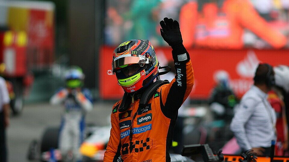Polesetter Oscar Piastri (McLaren) im Parc Ferme