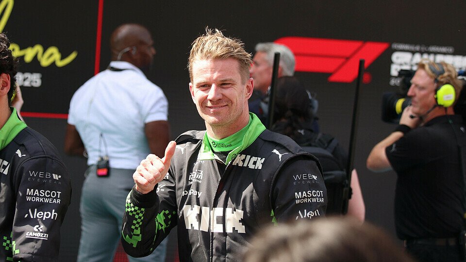 Sauber-Fahrer Nico Hülkenberg feiert Platz 5 im Parc Ferme