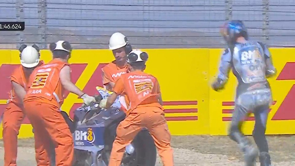 Alex Marquez ging im FP2 zu Boden, Foto: Screenshot/MotoGP.com