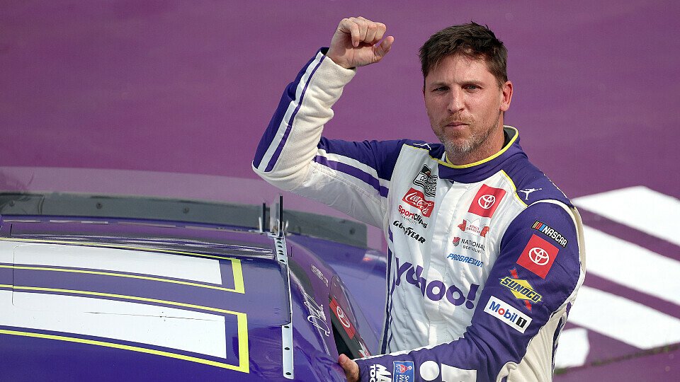 Denny Hamlin (#11 Joe Gibbs Racing) gewinnt auf dem Michigan International Speedway
