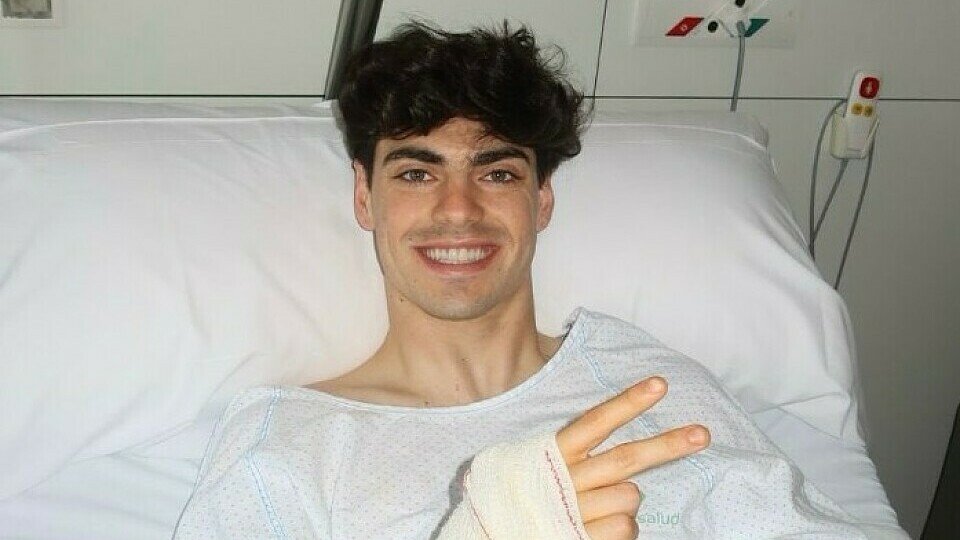 Fermin Aldeguer im Krankenbett nach seinen Operationen