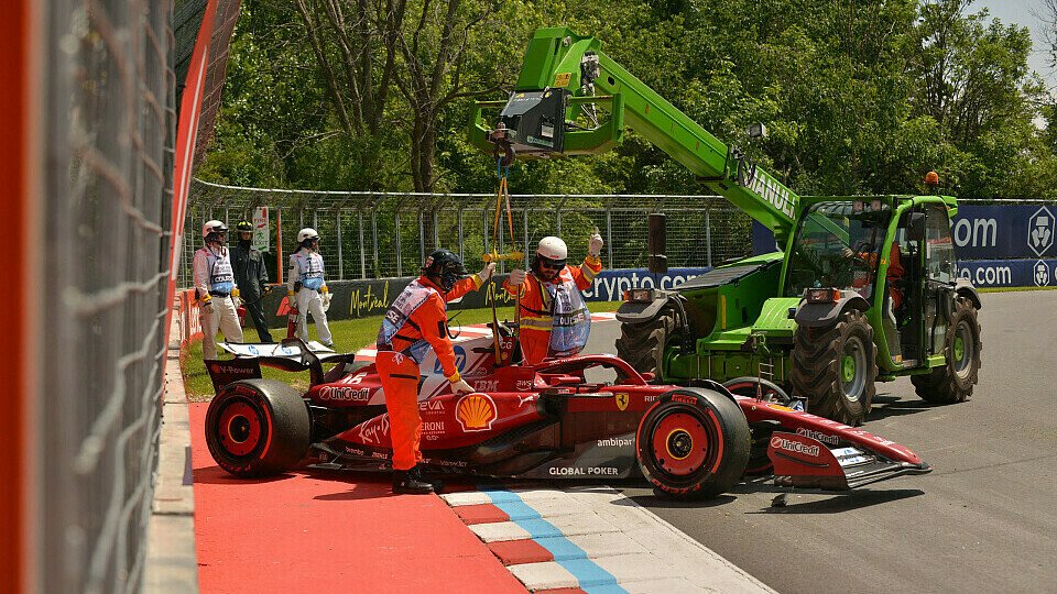 Charles Leclerc crasht im Ferrari Charles Leclerc crasht im Ferrari