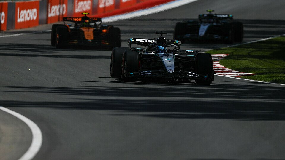 McLaren-Fahrer im Mercedes-Sandwich