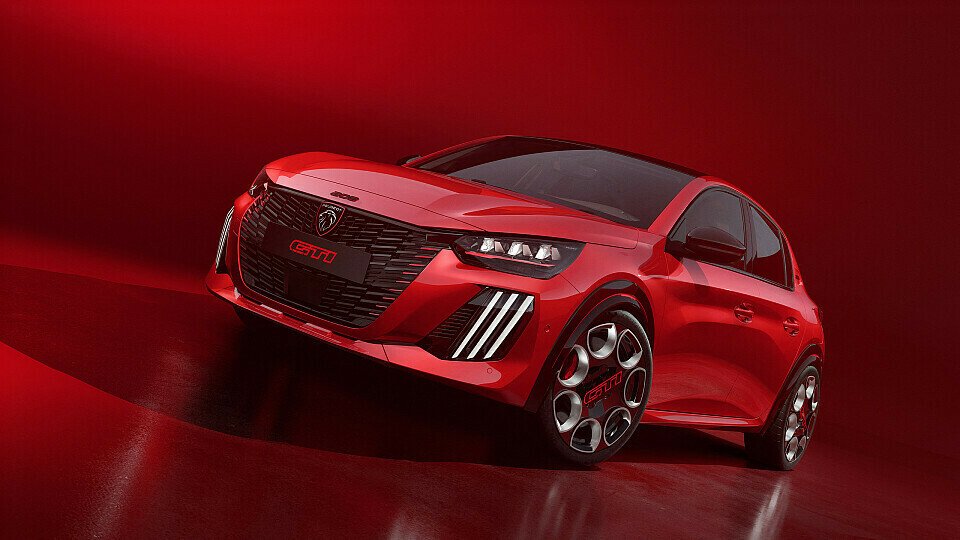 Der Peugeot E-208 GTI in Rot