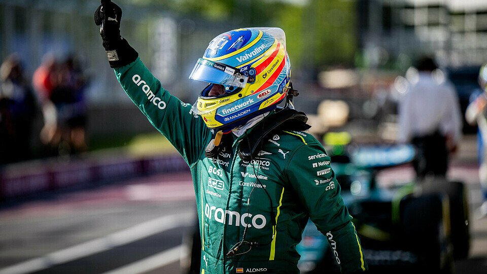 Fernando Alonso jubelt nach dem Kanada GP